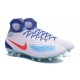 Nouvelles - Chaussures Foot Nike Magista Obra II FG Blanc Bleu Orange