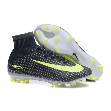 Chaussure Nike Mercurial Superfly 5 FG pour Hommes Algue Volt Hasta Blanc