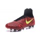Nike Magista Obra II FG Chaussures de football Noir Rouge Jaune