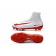 Chaussure Nike Mercurial Superfly 5 FG pour Hommes Blanc Rouge