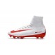 Chaussure Nike Mercurial Superfly 5 FG pour Hommes Blanc Rouge