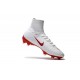 Chaussure Nike Mercurial Superfly 5 FG pour Hommes Blanc Rouge