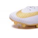 Chaussure Nike Mercurial Superfly 5 FG pour Hommes Real Madrid FC Blanc Or