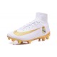 Chaussure Nike Mercurial Superfly 5 FG pour Hommes Real Madrid FC Blanc Or