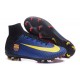 Chaussure Nike Mercurial Superfly 5 FG pour Hommes Barcelona FC Bleu Rouge Jaune Noir