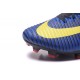 Chaussure Nike Mercurial Superfly 5 FG pour Hommes Barcelona FC Bleu Rouge Jaune Noir