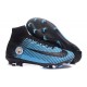 Chaussure Nike Mercurial Superfly 5 FG pour Hommes Manchester City FC Noir Bleu
