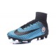 Chaussure Nike Mercurial Superfly 5 FG pour Hommes Manchester City FC Noir Bleu
