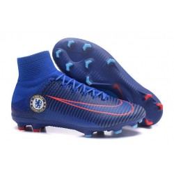 Chaussure Nike Mercurial Superfly 5 FG pour Hommes Chelsea FC Bleu Orange