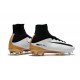 Chaussure Nike Mercurial Superfly 5 FG pour Hommes Blanc Or Noir