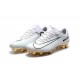 Nouvelles Chaussures Nike Mercurial Vapor 11 FG CR7 Vitórias Blanc Or Noir