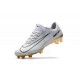 Nouvelles Chaussures Nike Mercurial Vapor 11 FG CR7 Vitórias Blanc Or Noir