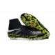 Nike HyperVenom Phantom 2 FG Chaussures de football Noir Blanc Volt Bleu