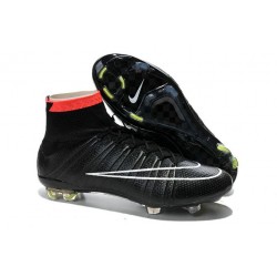Nouveau Chaussure de Football Nike Mercurial Superfly FG Noir Blanc Rose