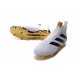 Adidas Ace16+ Purecontrol FG/AG Chaussures de Football Pour Homme Blanc Or Noir