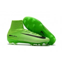 Nike Mercurial Superfly V FG Crampons Nouveaux 2017 Vert Noir