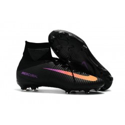 Nike Mercurial Superfly V FG Crampons Nouveaux 2017 Noir Orange