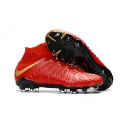 Nike Chaussure Hypervenom Phantom 3 DF FG ACC Rouge Or