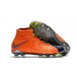 Nike Chaussure Hypervenom Phantom 3 DF FG ACC Orange Bleu