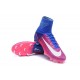 Nike Mercurial Superfly V FG ACC Chaussure de Football Rose Bleu Blanc