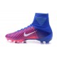 Nike Mercurial Superfly V FG ACC Chaussure de Football Rose Bleu Blanc