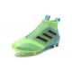 adidas Ace 17+ Purecontrol FG Crampons de Football - Vert Bleu
