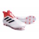 adidas Ace 17+ Purecontrol FG Crampons de Football - Blanc Rouge Noir