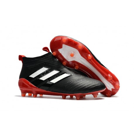 Chaussures Homme Nouveaux 2017 adidas Ace 17+ Purecontrol FG -Noir Blanc Rouge
