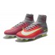 Nike Mercurial Superfly V FG ACC Chaussure de Football Rose Gris Jaune