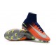 Nike Mercurial Superfly V FG ACC Chaussure de Football Orange Vert Argent
