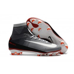 Nike Mercurial Superfly V FG ACC Chaussure de Football Noir Gris Blanc