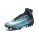 Nike Mercurial Superfly V FG ACC Chaussure de Football Noir Blanc Bleu