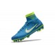 Nike Mercurial Superfly V FG ACC Chaussure de Football NJR Bleu Blanc Volt