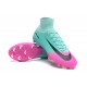 Nike Mercurial Superfly V FG ACC Chaussure de Football Rose Bleu Noir