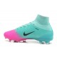 Nike Mercurial Superfly V FG ACC Chaussure de Football Rose Bleu Noir