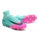 Nike Mercurial Superfly V FG ACC Chaussure de Football Rose Bleu Noir