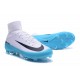 Nike Mercurial Superfly V FG ACC Chaussure de Football Blanc Bleu Noir