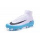 Nike Mercurial Superfly V FG ACC Chaussure de Football Blanc Bleu Noir
