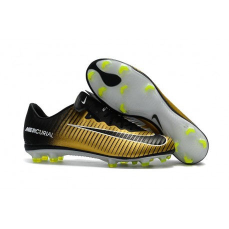 Nike Mercurial Vapor XI FG 2017 Crampon de Foot Or Noir Blanc