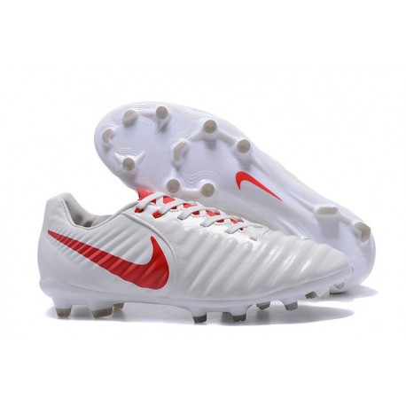Nike Crampon de Foot Tiempo Legend 7 FG ACC Blanc Rouge