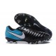 Nike Crampon de Foot Tiempo Legend 7 FG ACC Noir Blanc Bleu
