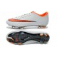 Chaussure de Football Hommes Nike Mercurial Vapor 10 FG Blanc Orange