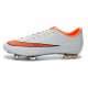 Chaussure de Football Hommes Nike Mercurial Vapor 10 FG Blanc Orange