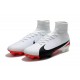 Nike Mercurial Superfly V FG ACC Chaussure de Football Blanc Rouge Noir