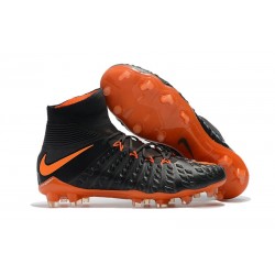 Crampons de Football Nouveaux 2017 Nike Hypervenom Phantom III DF FG - Orange Noir
