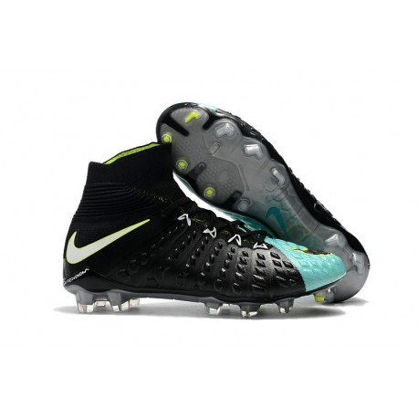 Crampons de Football Nouveaux 2017 Nike Hypervenom Phantom III DF FG - Aqua Blanc Volt