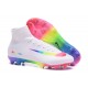Nike Mercurial Superfly V FG ACC Chaussure de Football Blanc Rose Volt Vert Bleu Violet