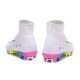 Nike Mercurial Superfly V FG ACC Chaussure de Football Blanc Rose Volt Vert Bleu Violet