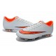 Chaussure de Football Hommes Nike Mercurial Vapor 10 FG Blanc Orange