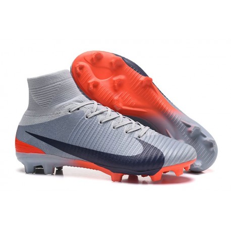 Nike Mercurial Superfly V FG ACC Chaussure de Football Gris Noir